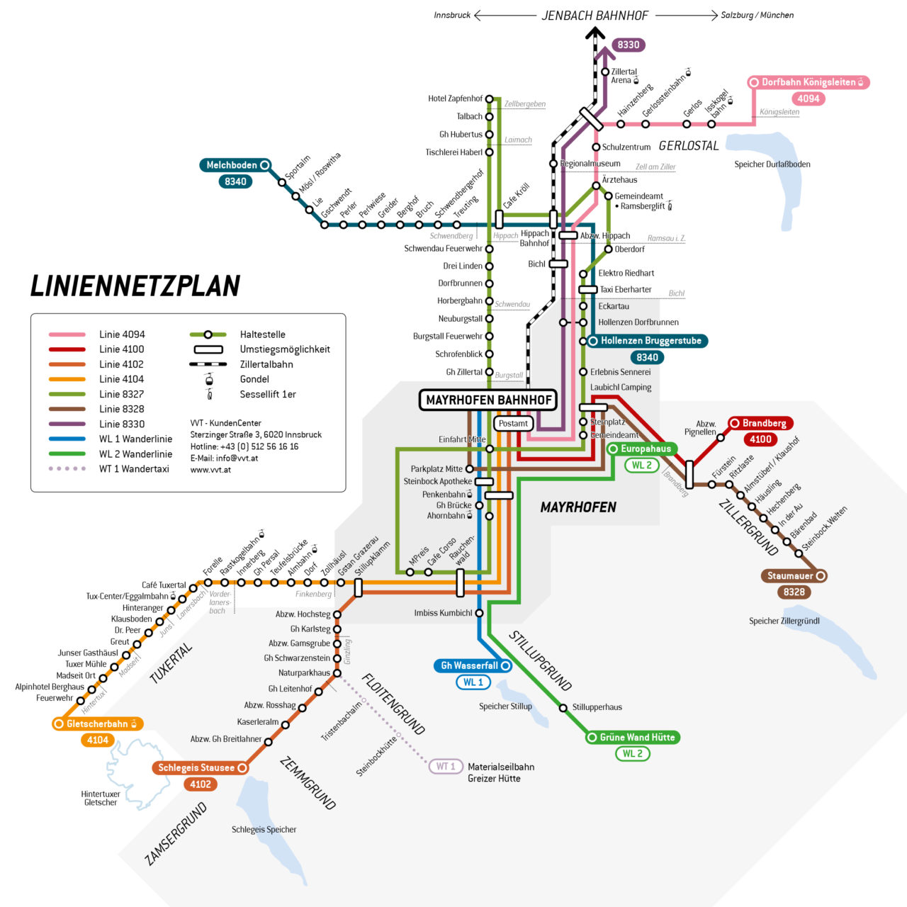 WÖFFI Liniennetzplan
